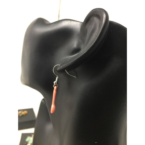 Women's Miniature Pink Spoon Earrings (no earring backs) - Picture 5 of 5